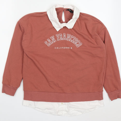 F&F Womens Pink  Cotton Pullover Sweatshirt Size 10  Pullover - San Francisco California