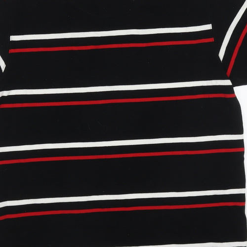WRU Mens Multicoloured Striped Cotton  Polo Size S Collared Pullover