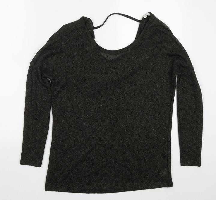 River Island Womens Green Round Neck Polyester Pullover Jumper Size 8