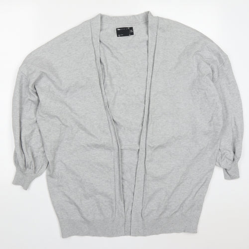 ASOS Womens Grey V-Neck  Viscose Cardigan Jumper Size 10