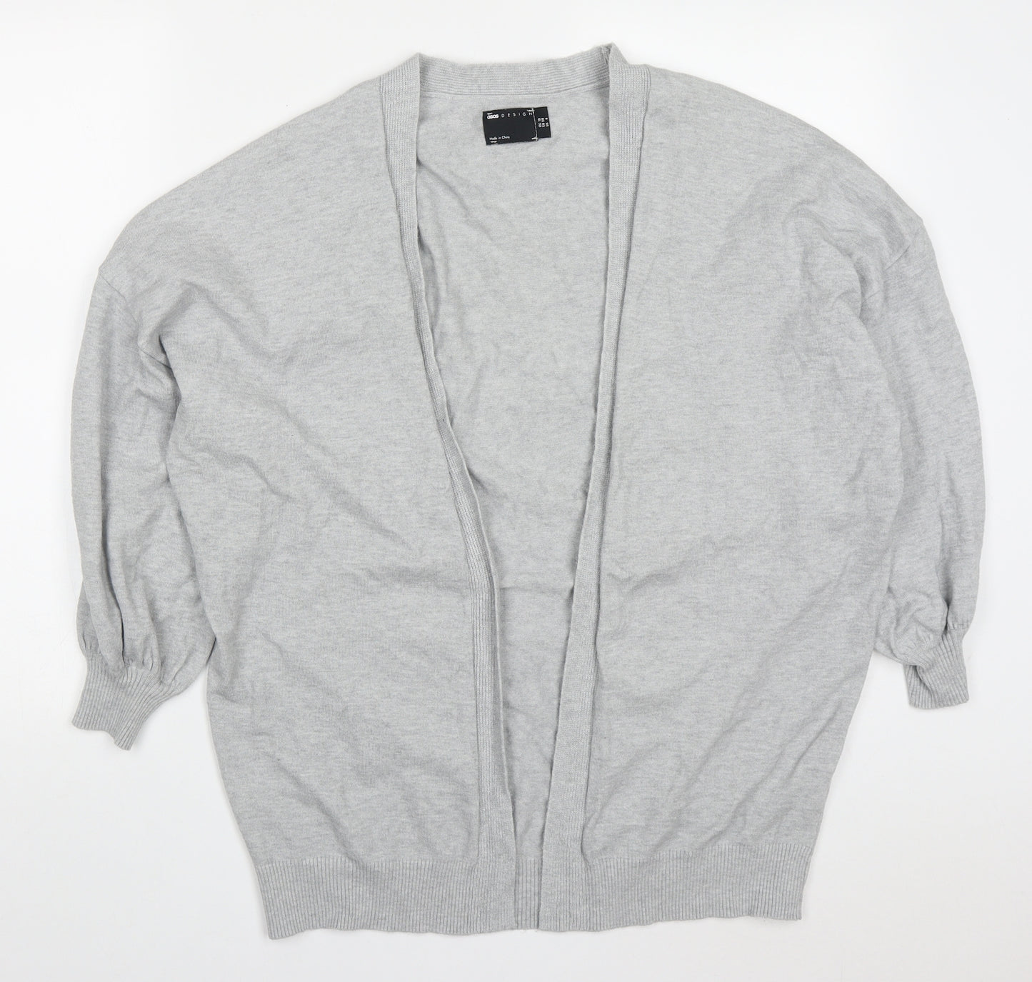 ASOS Womens Grey V-Neck  Viscose Cardigan Jumper Size 10