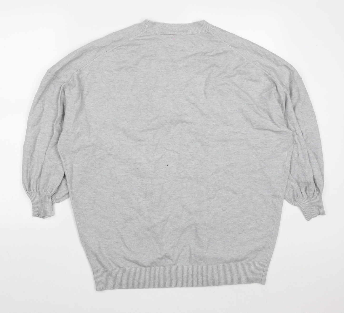 ASOS Womens Grey V-Neck  Viscose Cardigan Jumper Size 10