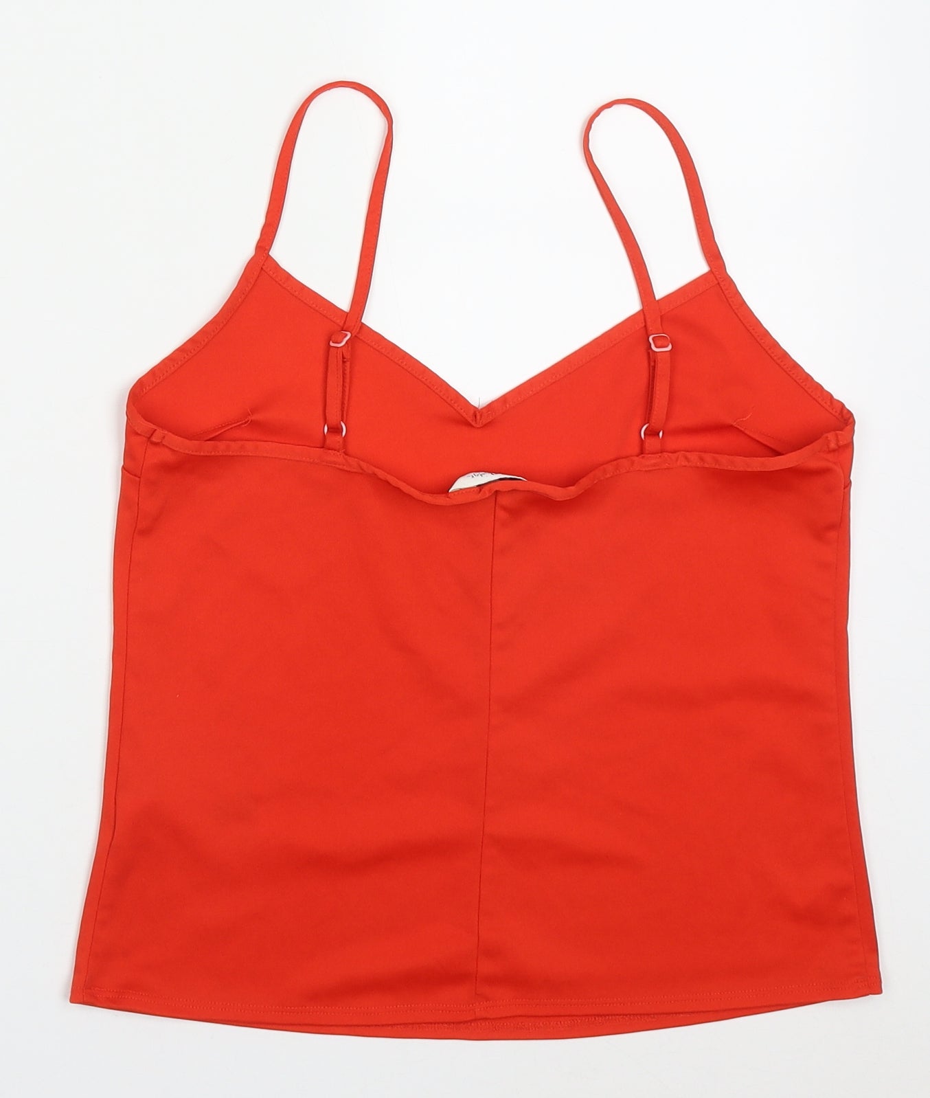 Miss Selfridge Womens Red  Polyester Basic Tank Size 10 V-Neck