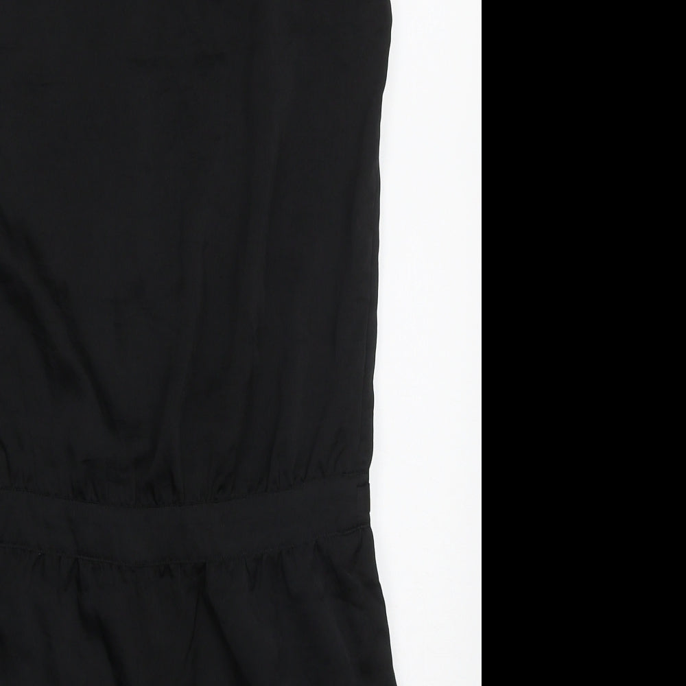 H&M Womens Black  Polyester Playsuit One-Piece Size 6  Button