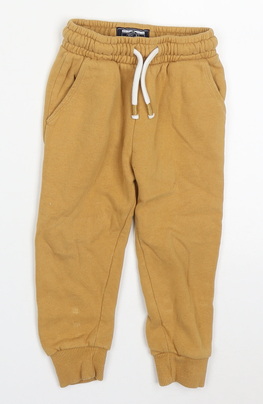 NEXT Boys Beige  Cotton Sweatpants Trousers Size 2-3 Years  Regular Drawstring