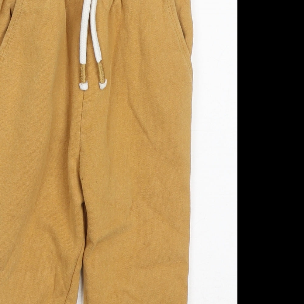 NEXT Boys Beige  Cotton Sweatpants Trousers Size 2-3 Years  Regular Drawstring