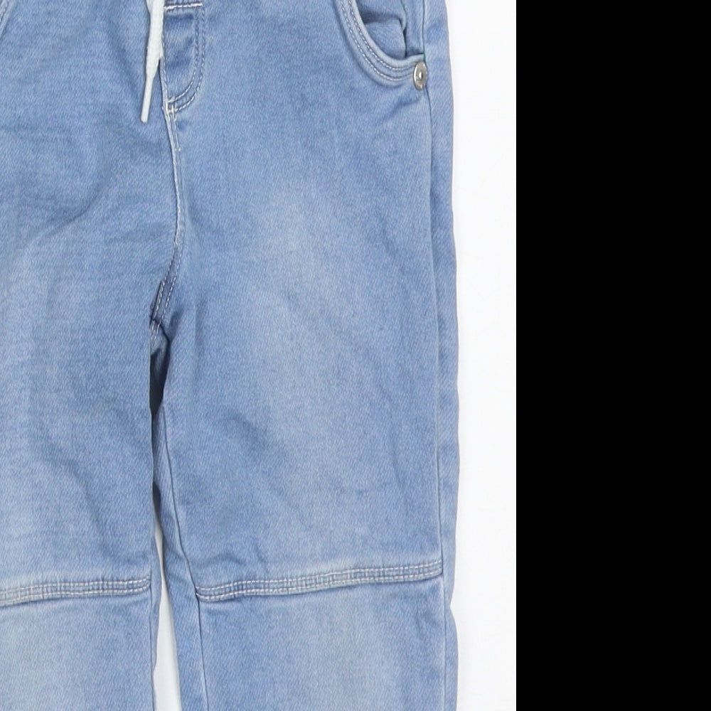 Boboli Boys Blue  Cotton Tapered Jeans Size 3 Years  Regular Drawstring