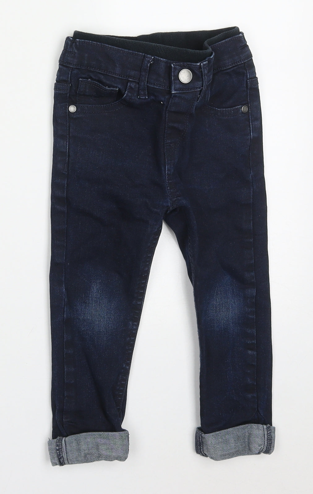 Mothercare Boys Beige  Cotton Skinny Jeans Size 2-3 Years  Regular Button