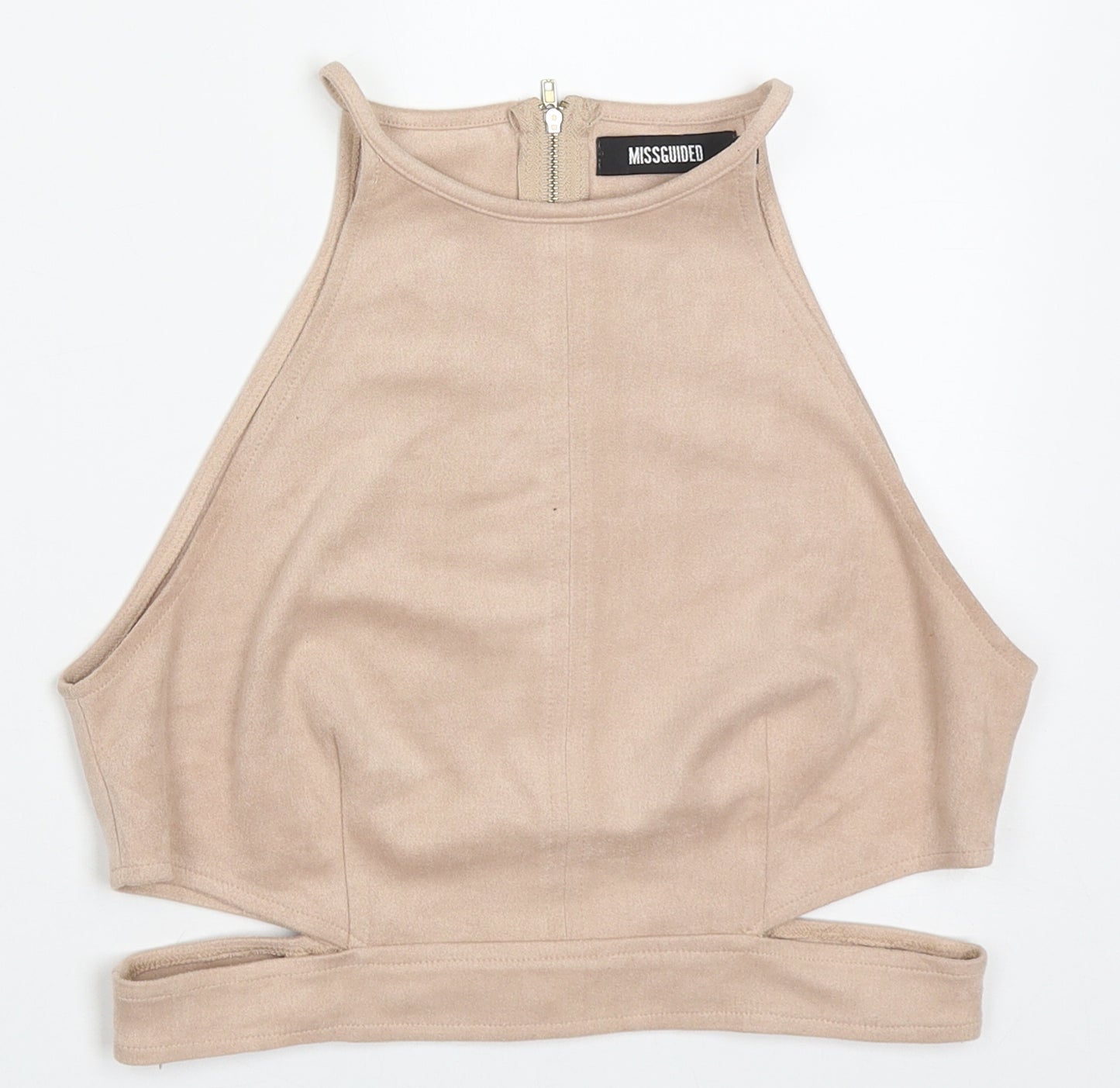 Missguided Womens Pink  Polyester Basic Tank Size 12 Round Neck