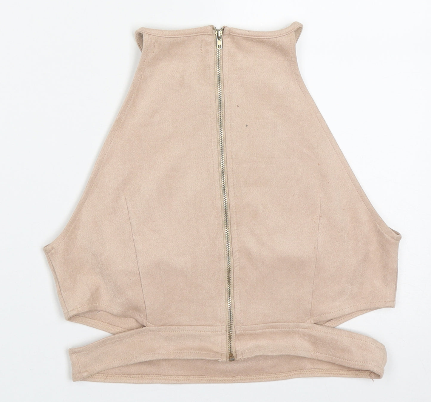 Missguided Womens Pink  Polyester Basic Tank Size 12 Round Neck