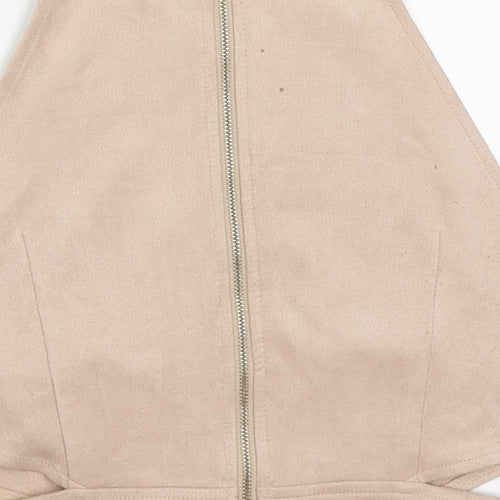 Missguided Womens Pink  Polyester Basic Tank Size 12 Round Neck