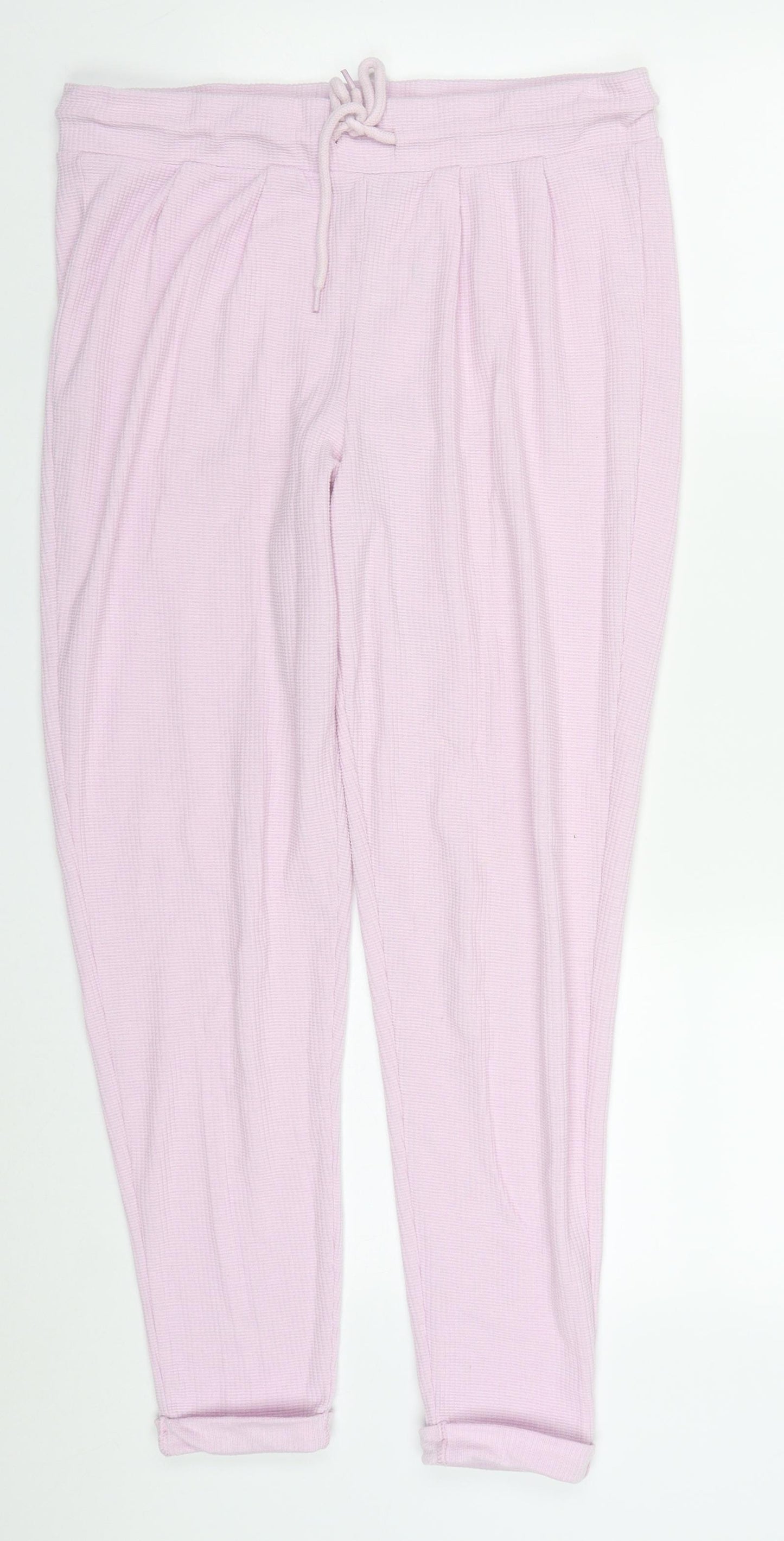 ASOS Womens Pink  Polyester Sweatpants Trousers Size 12 L27 in Regular Drawstring