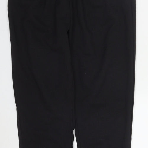 PRETTYLITTLETHING Womens Black  Polyester Trousers  Size 10 L26 in Regular Drawstring