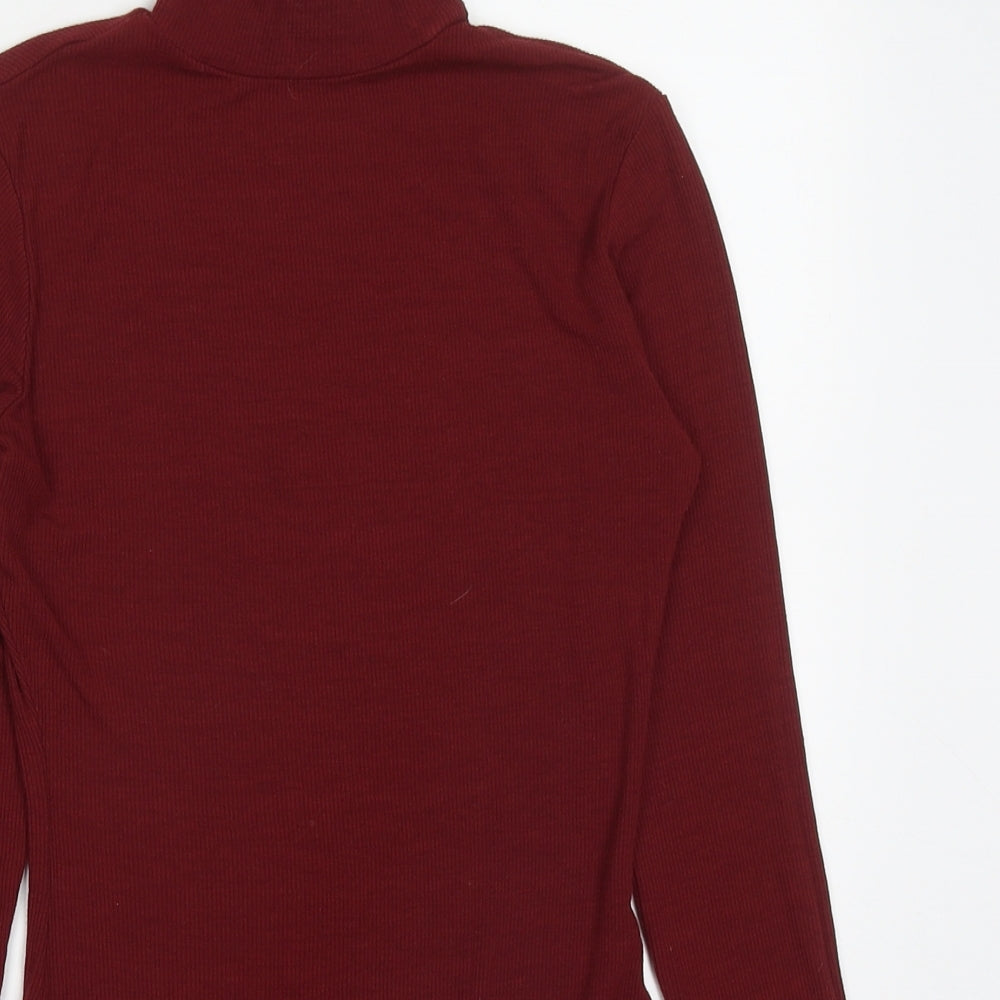 Primark Womens Red  Viscose Bodysuit One-Piece Size 10  Button
