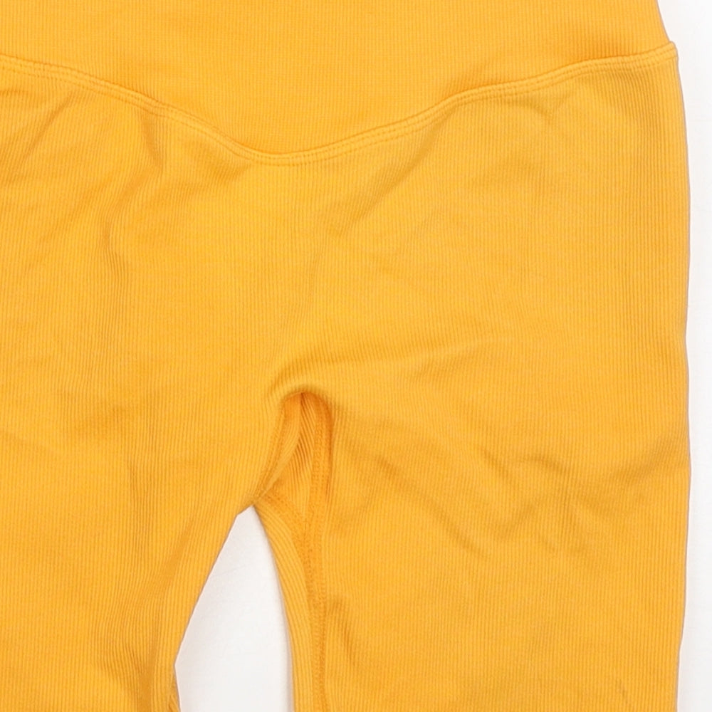 HXME Womens Orange  Nylon Athletic Shorts Size 24 in L7 in Regular  - HXME Fitness