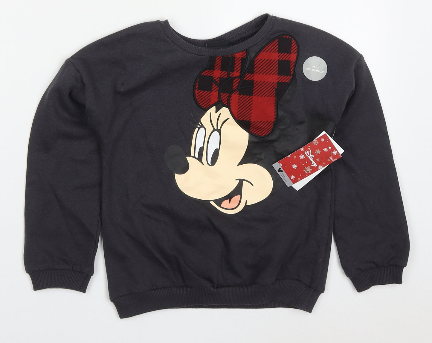 F&F Girls Grey  Cotton Pullover Sweatshirt Size 5-6 Years  Pullover - Minnie Mouse