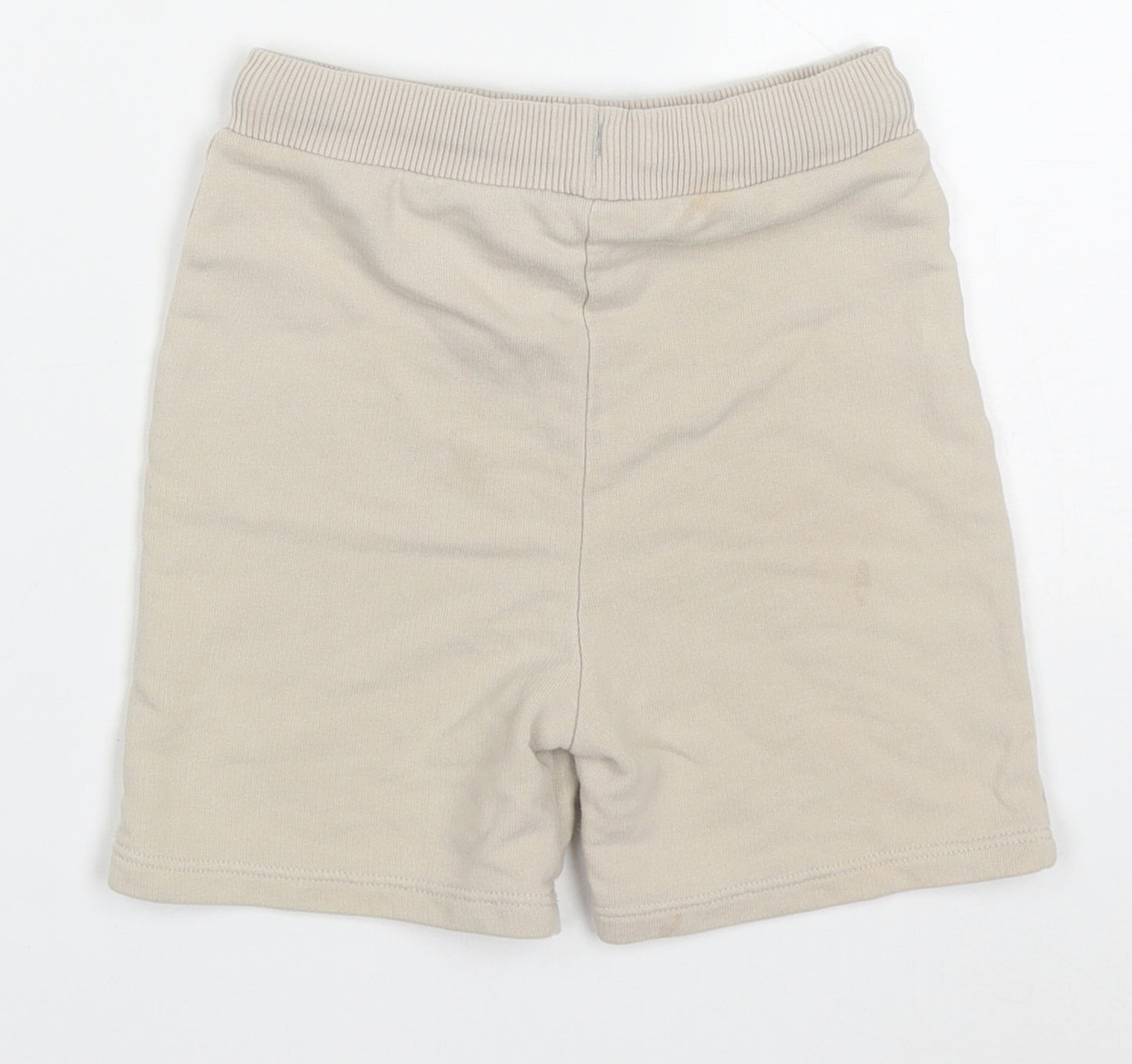 River Island Boys Beige  Cotton Sweat Shorts Size 2-3 Years  Regular Drawstring