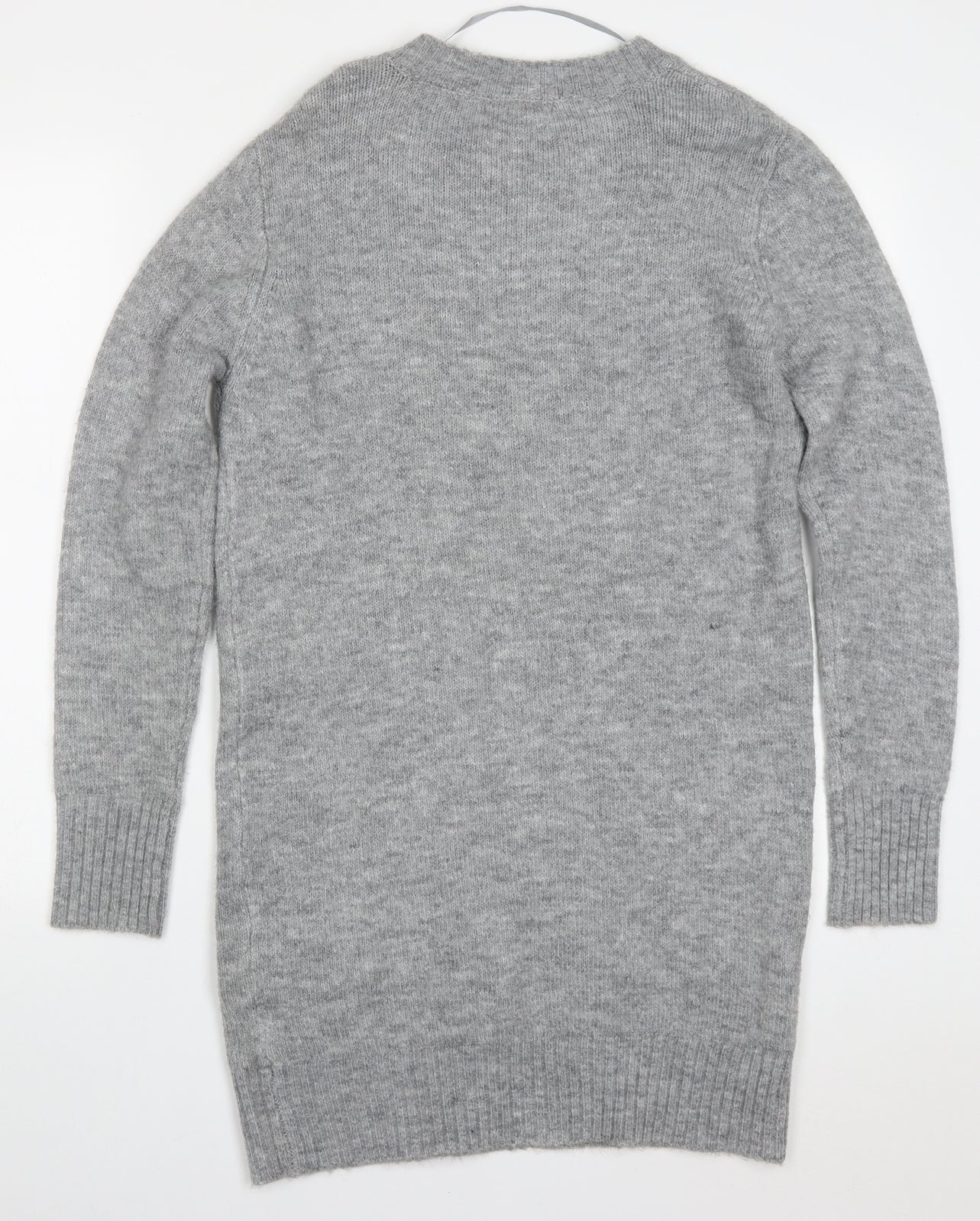 Primark Womens Grey  Acrylic Jumper Dress  Size 4  Round Neck Pullover