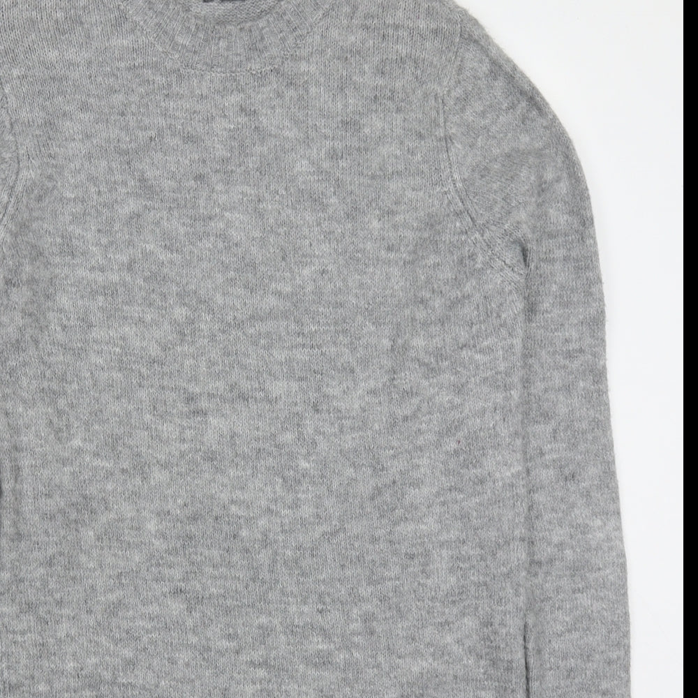 Primark Womens Grey  Acrylic Jumper Dress  Size 4  Round Neck Pullover