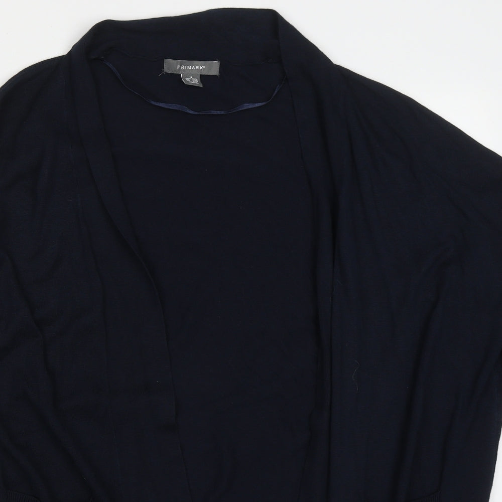 Primark Womens Blue V-Neck  Viscose Cardigan Jumper Size 10