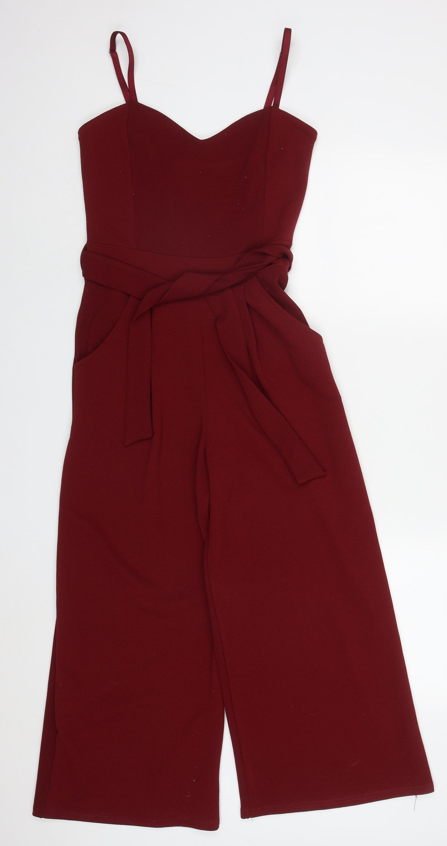 Quiz Womens Red  Polyester Jumpsuit One-Piece Size 12
