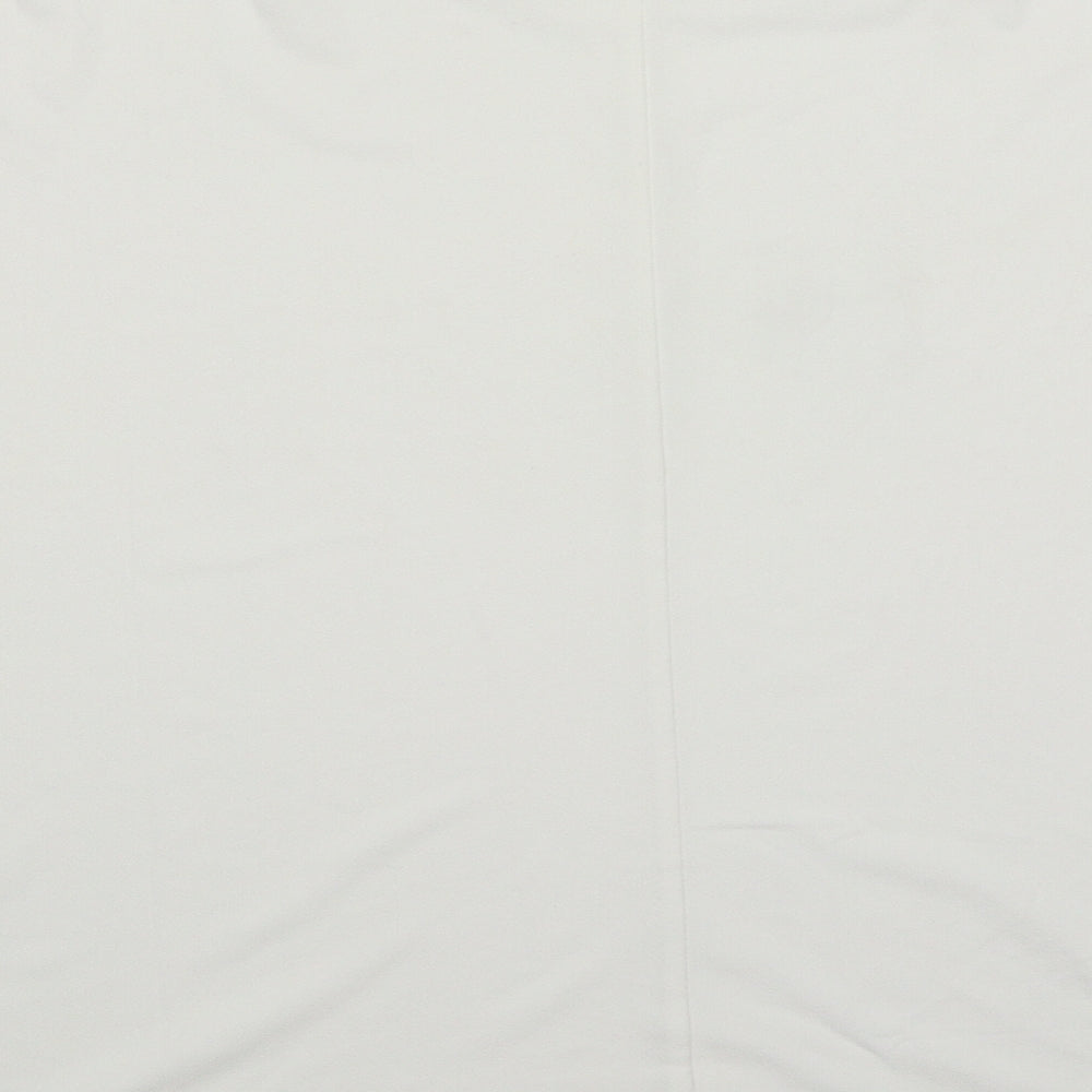 H&M Womens White  Polyester Basic T-Shirt Size M Round Neck