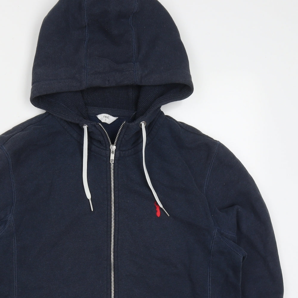 NEXT Mens Blue  Cotton Full Zip Hoodie Size M