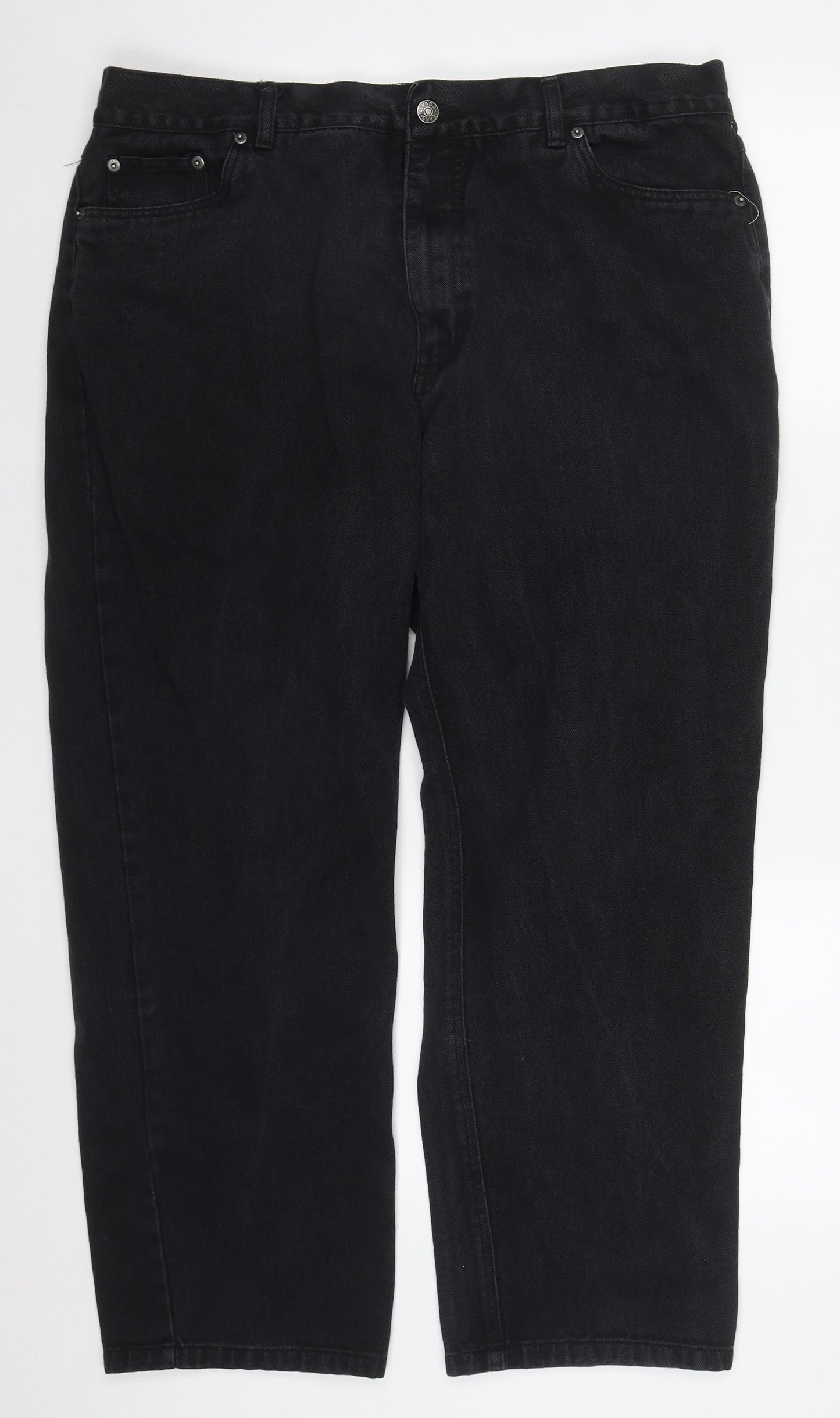 Nevada Mens Black  Cotton Straight Jeans Size 40 L27 in Regular Button