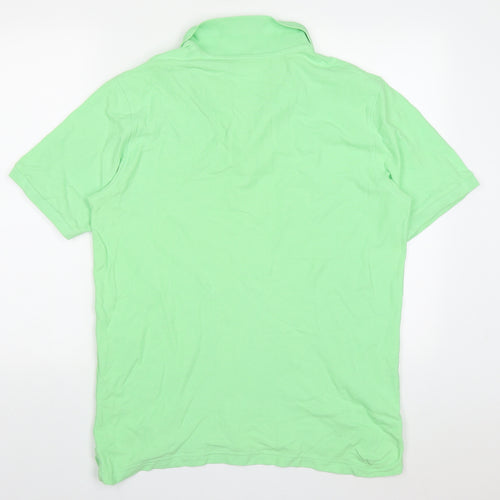 Dunnes Mens Green  Cotton  Polo Size L Collared Pullover