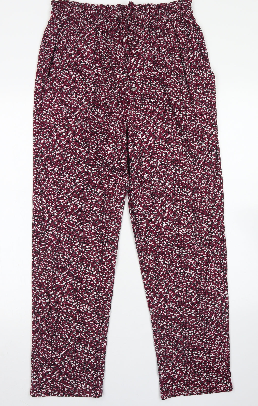 New Look Womens Purple Polka Dot Polyester Trousers  Size 10 L26 in Regular