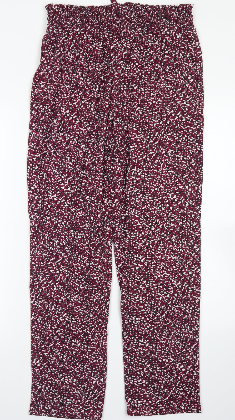New Look Womens Purple Polka Dot Polyester Trousers  Size 10 L26 in Regular