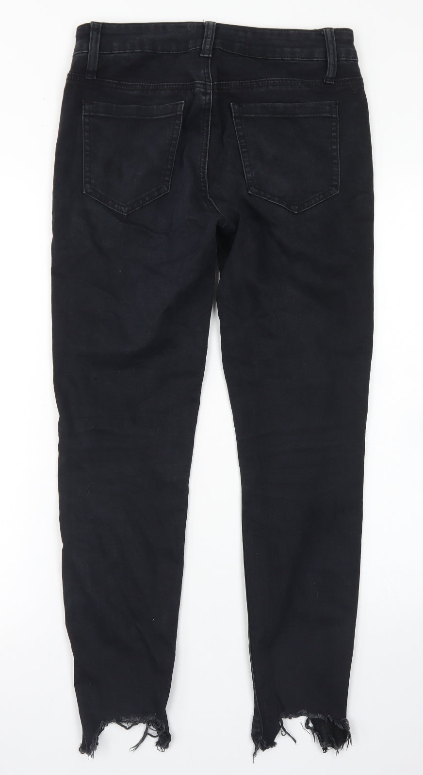 Ashley Mason Womens Black  Cotton Skinny Jeans Size 28 in L26 in Regular Button