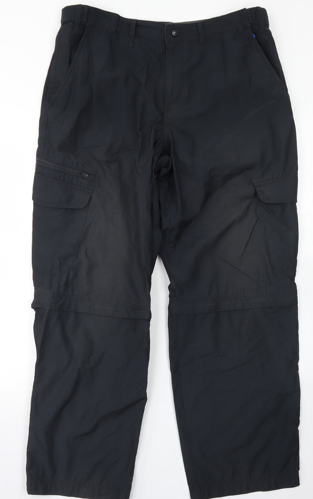 Blue Harbour Mens Grey  Polyamide Cargo Trousers Size 36 in L31 in Regular Snap