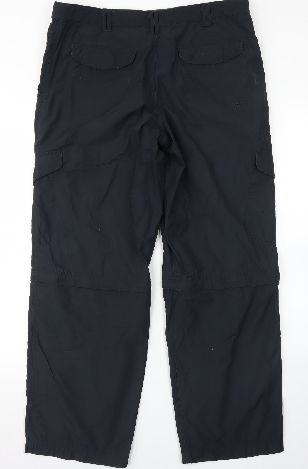 Blue Harbour Mens Grey  Polyamide Cargo Trousers Size 36 in L31 in Regular Snap