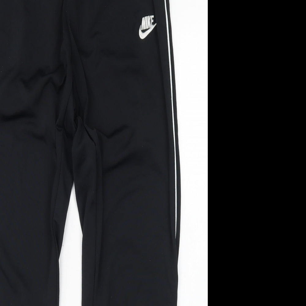 Nike Mens Black  Polyester Jogger Trousers Size M L29 in Regular Drawstring