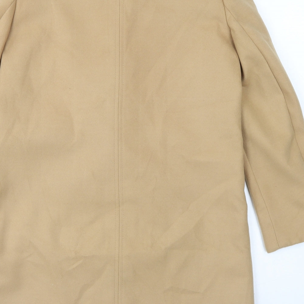 Topshop Womens Brown   Overcoat Coat Size 8  Snap