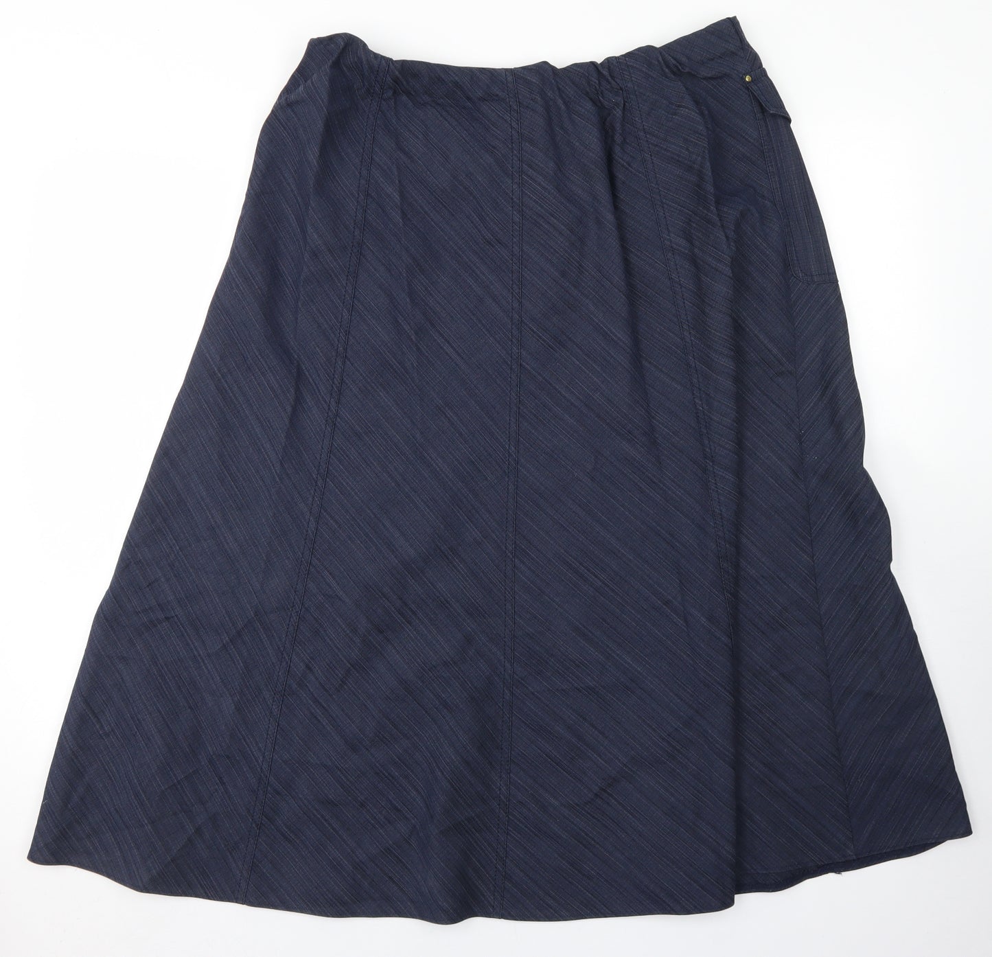 Marks & Spencer Womens Blue  Cotton Flare Skirt Size 18