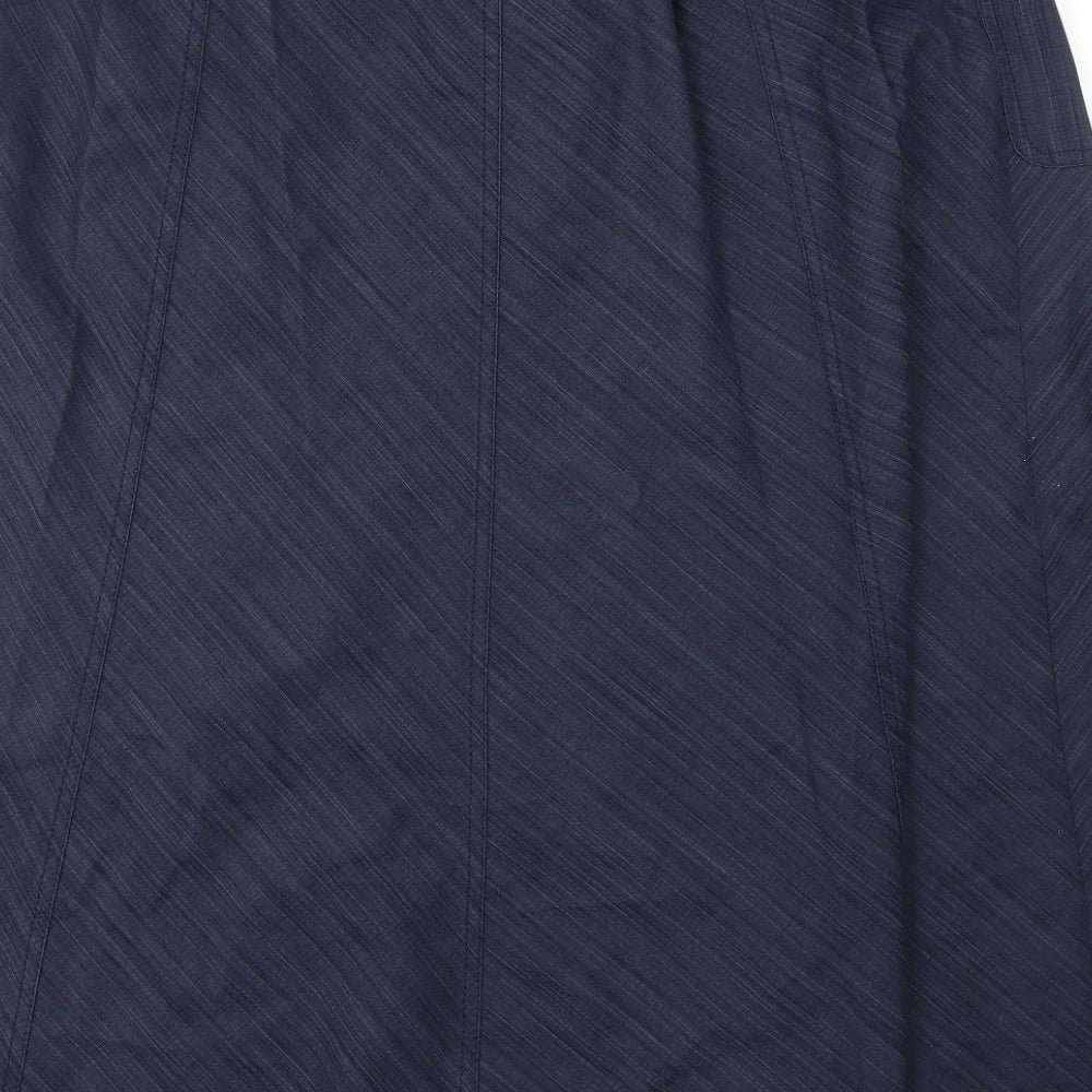 Marks & Spencer Womens Blue  Cotton Flare Skirt Size 18