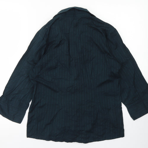 Wrdrobe Womens Blue  Cotton Basic Button-Up Size 12 Collared