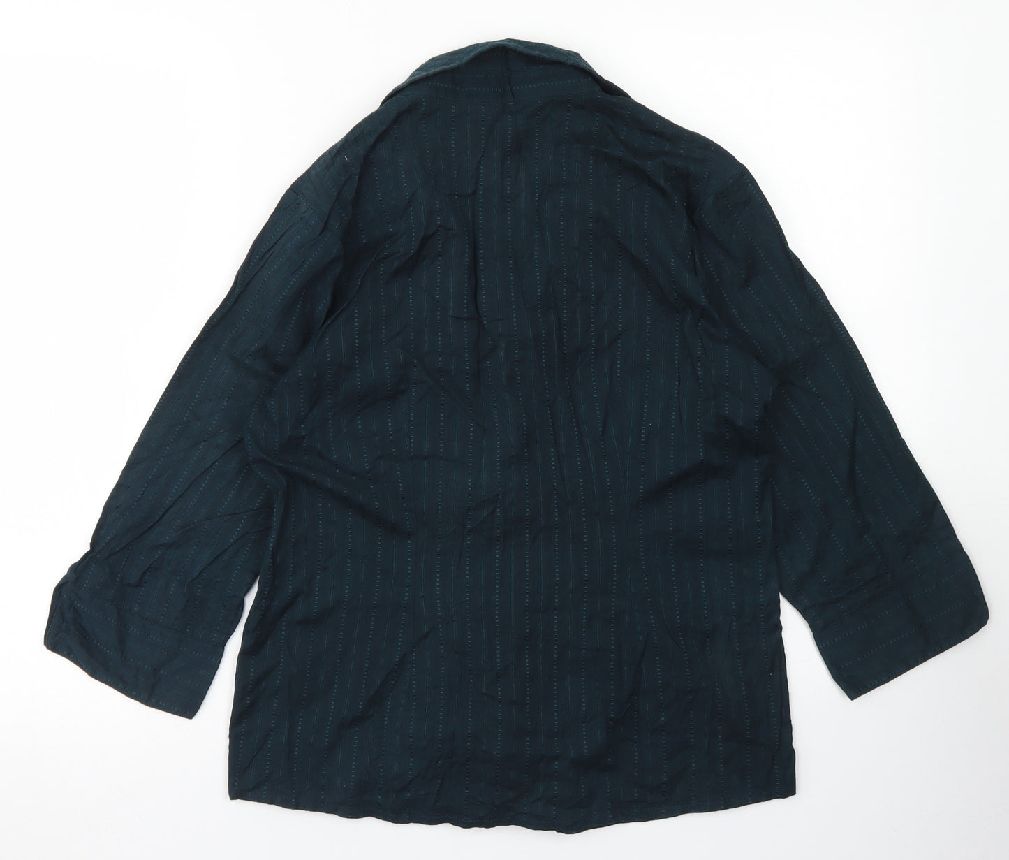 Wrdrobe Womens Blue  Cotton Basic Button-Up Size 12 Collared