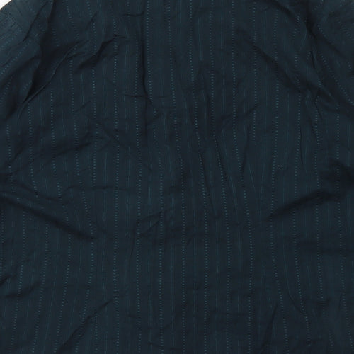 Wrdrobe Womens Blue  Cotton Basic Button-Up Size 12 Collared