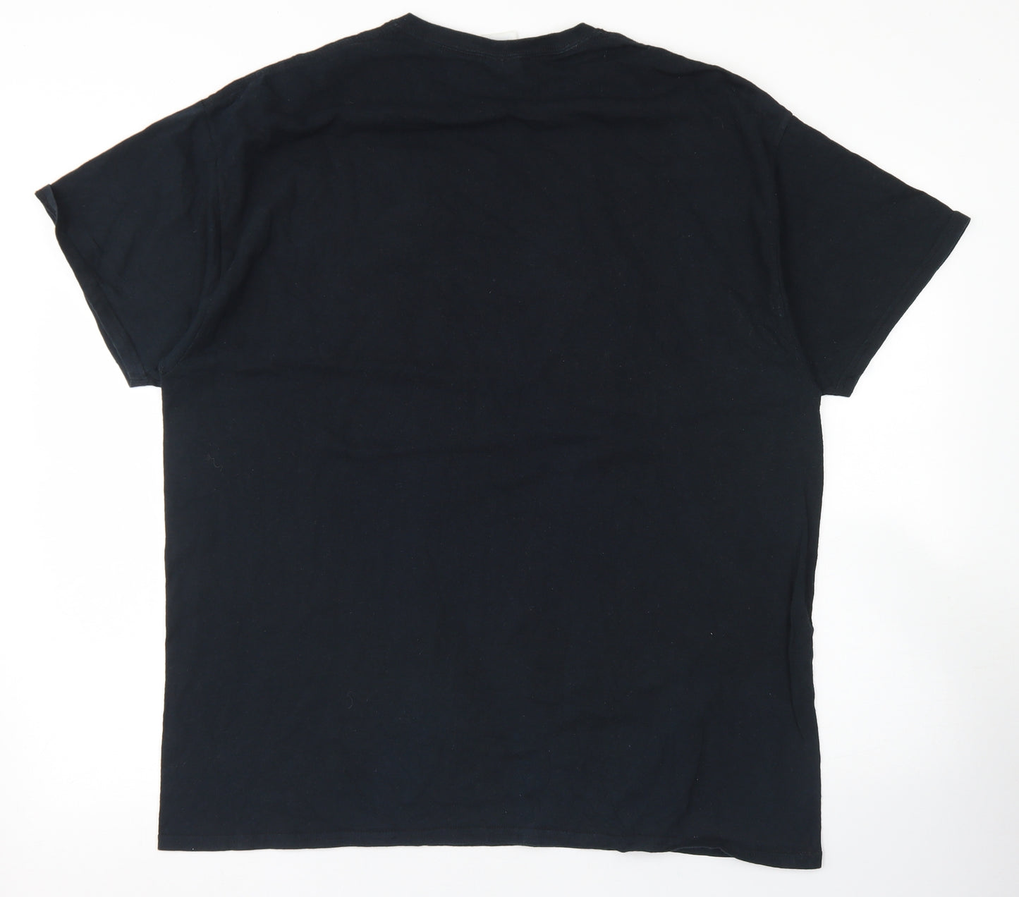 Gildan Mens Black  Cotton  T-Shirt Size XL Crew Neck  - Doctor Who Daleks