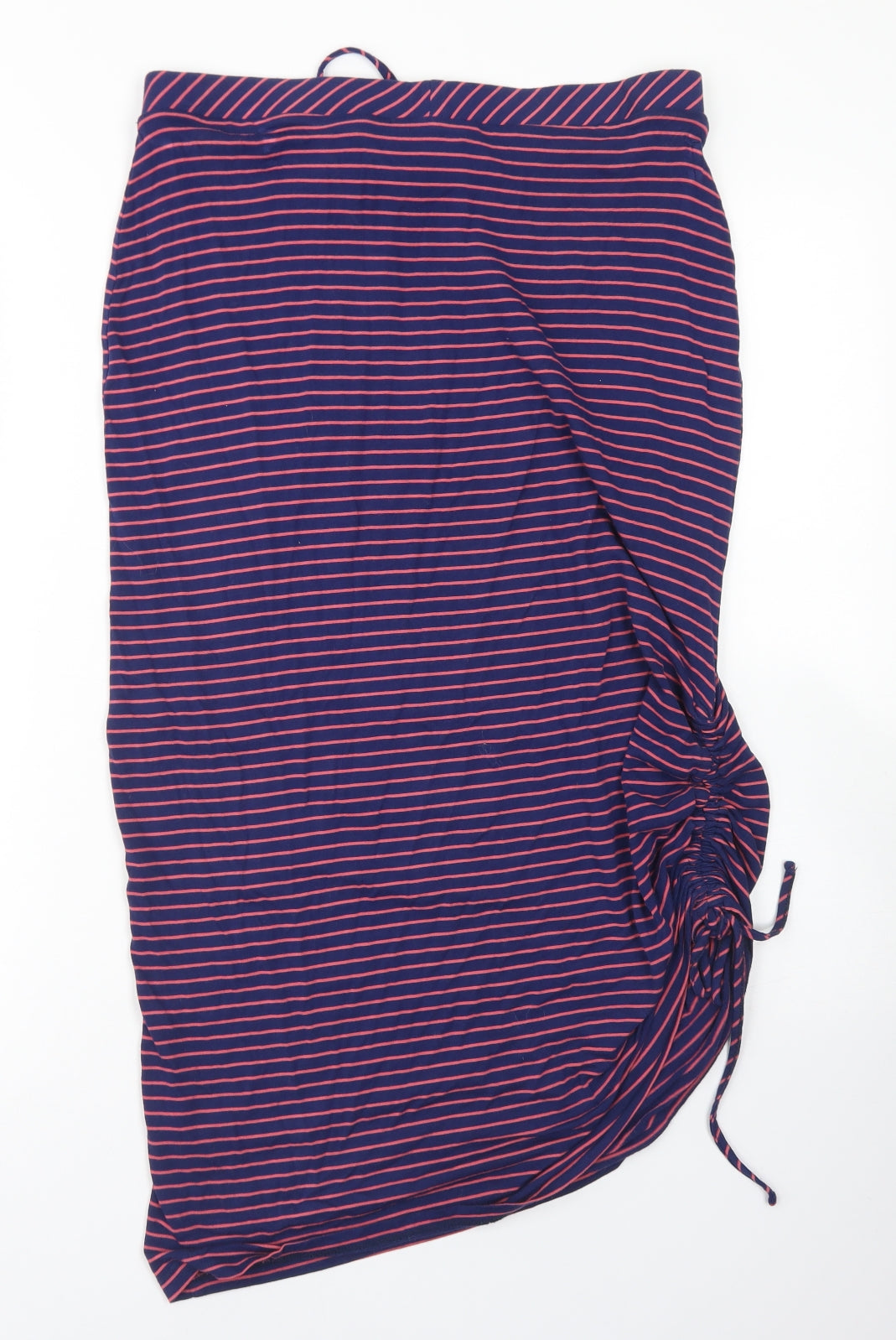 NEXT Womens Blue Striped Viscose Straight & Pencil Skirt Size 12
