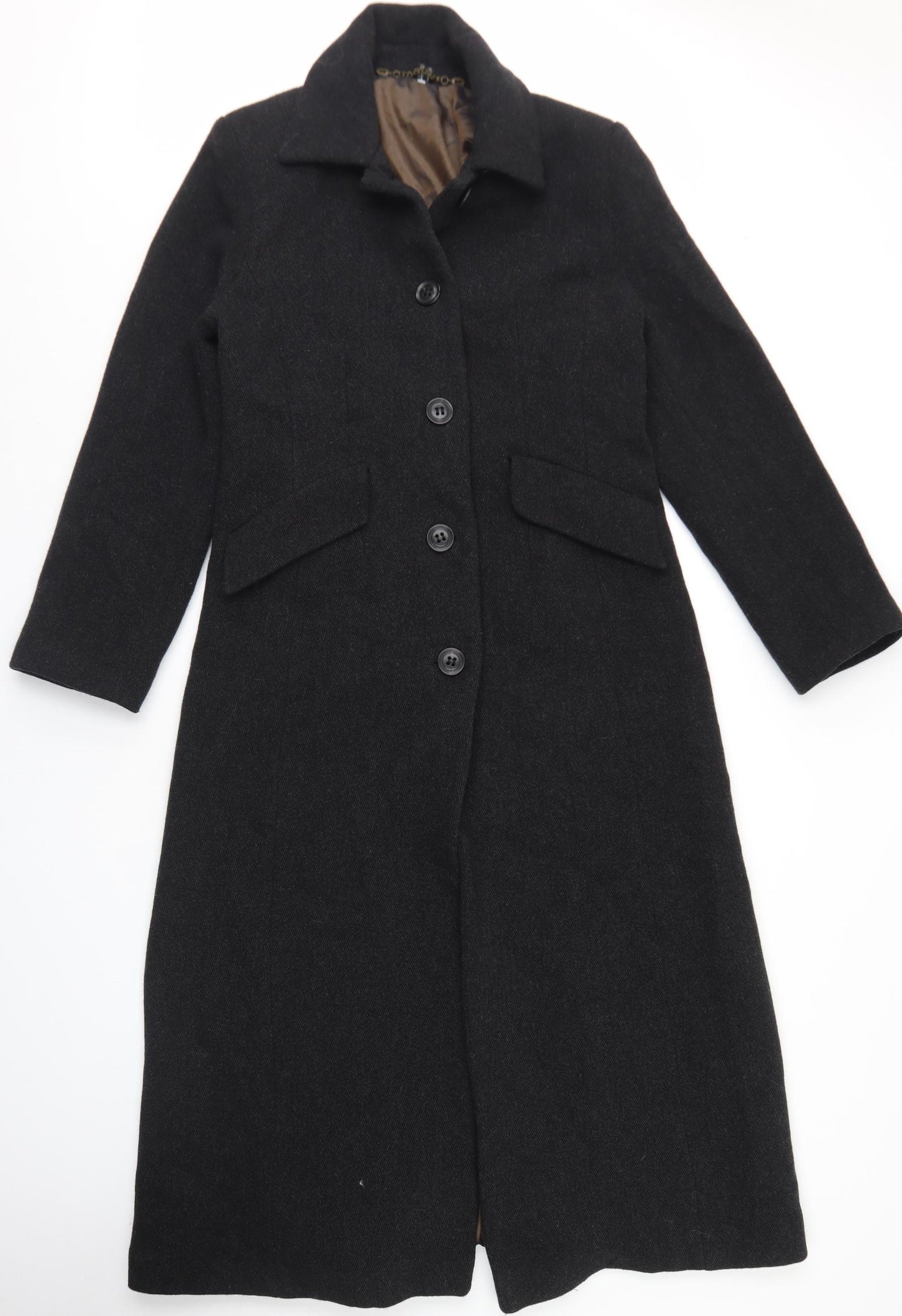 Under Wraps Womens Grey   Overcoat Coat Size 8  Button