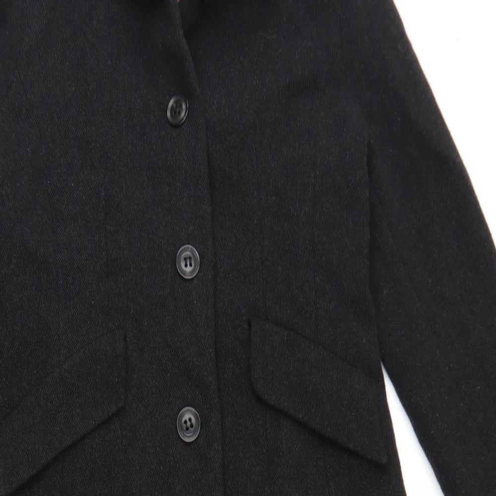 Under Wraps Womens Grey   Overcoat Coat Size 8  Button