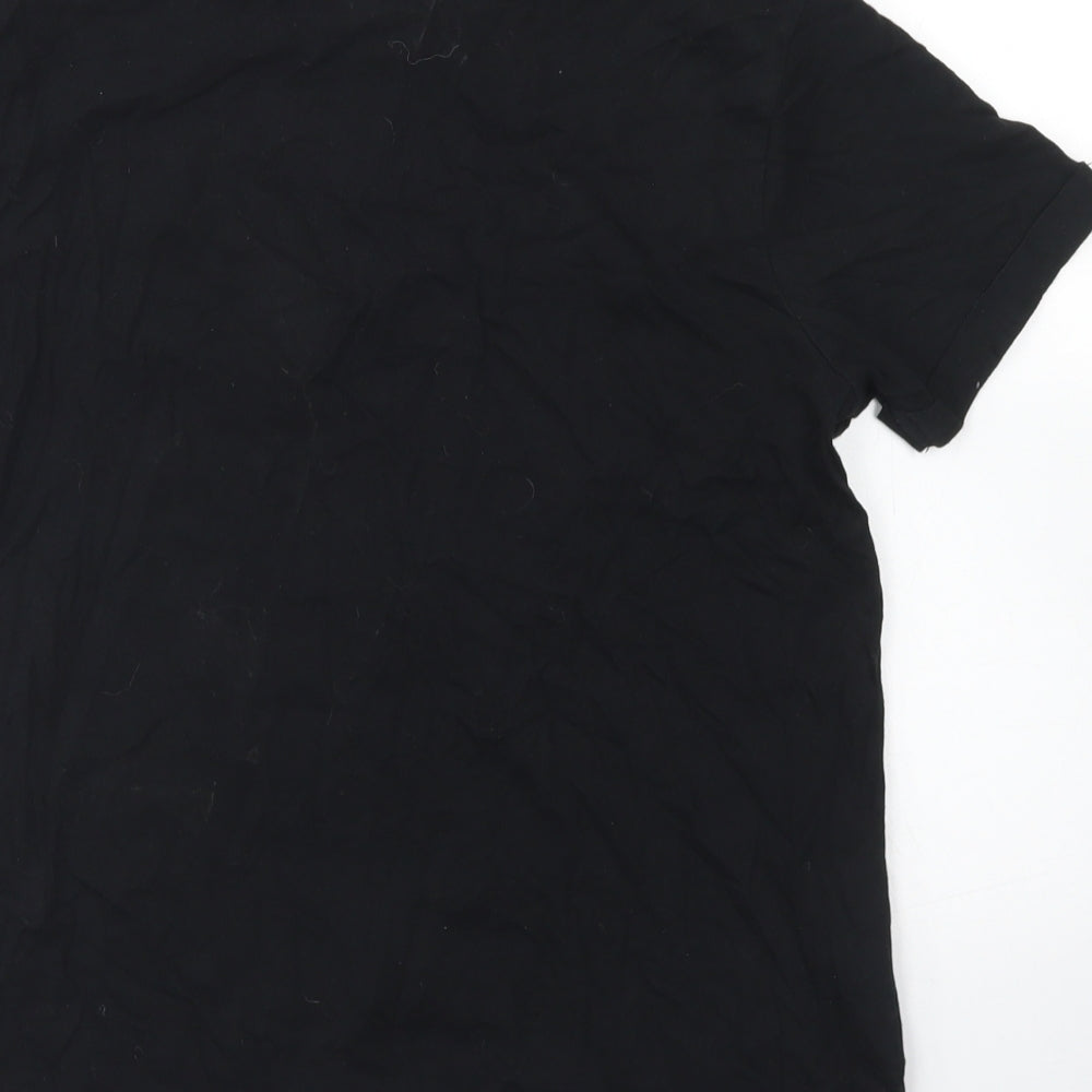 George Boys Black  Cotton Basic T-Shirt Size 13-14 Years Crew Neck  - Gamer
