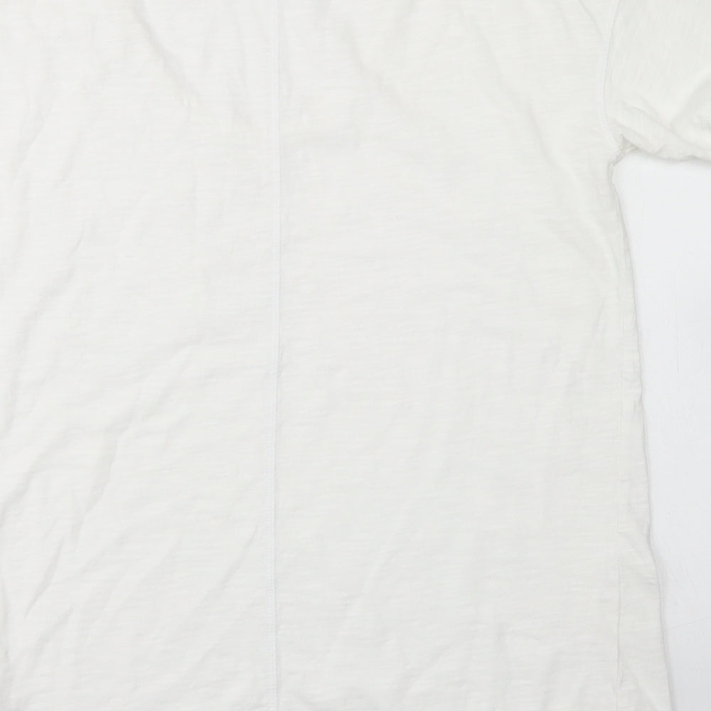 NEXT Womens White  Cotton Basic T-Shirt Size 10 Round Neck - Chest Pocket