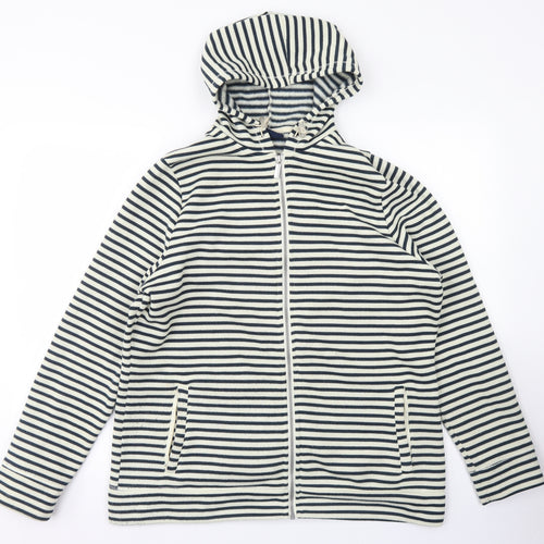 Craghoppers Womens Ivory Striped Polyester Full Zip Hoodie Size 18  Zip