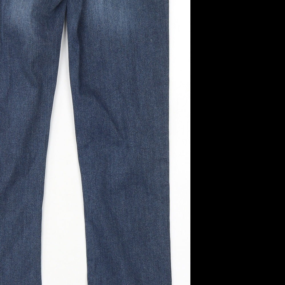 Denim Co Mens Blue  Cotton Straight Jeans Size 34 in L32 in Regular Button
