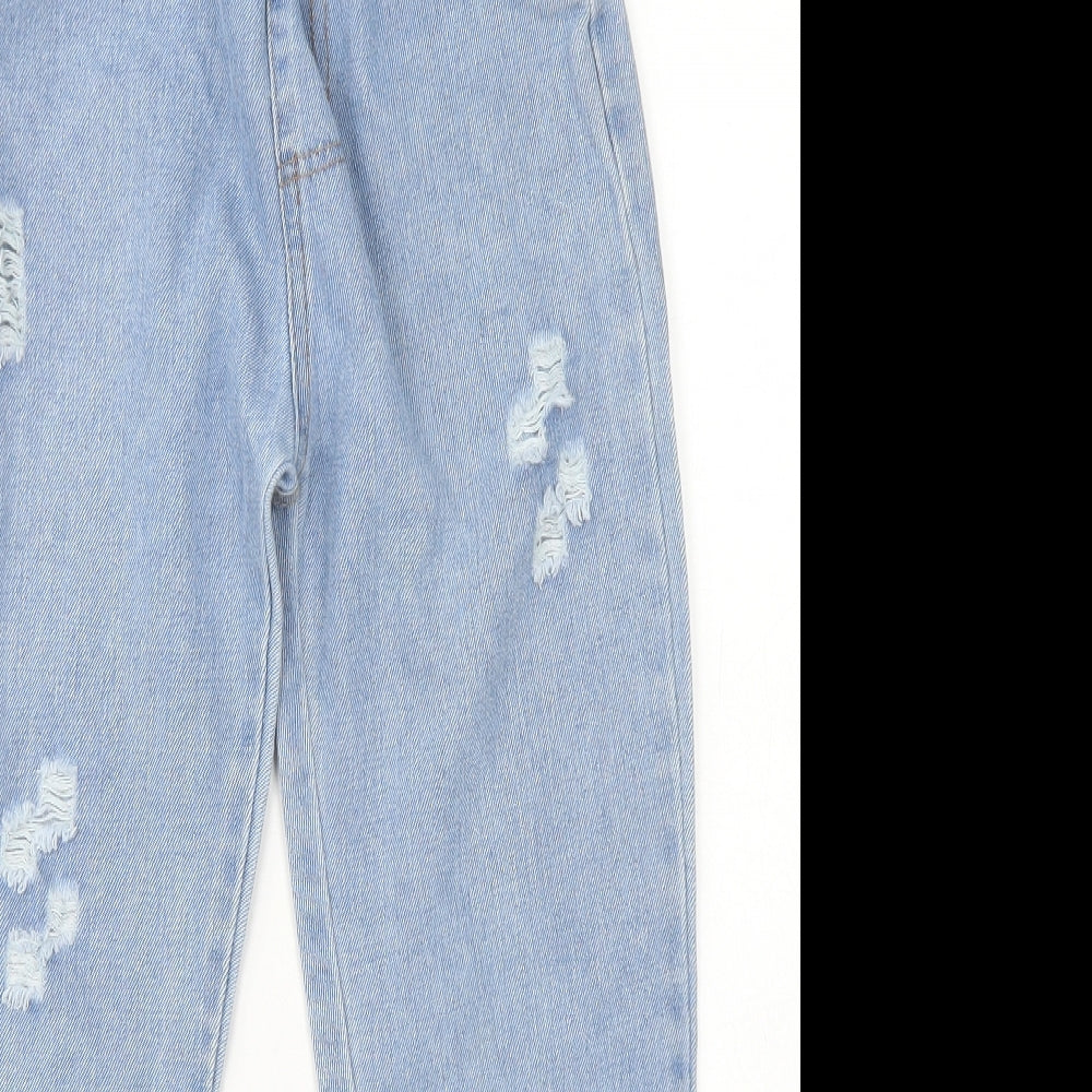 SheIn Girls Blue  Cotton  Jeans Size 10 Years  Regular  - Distressed